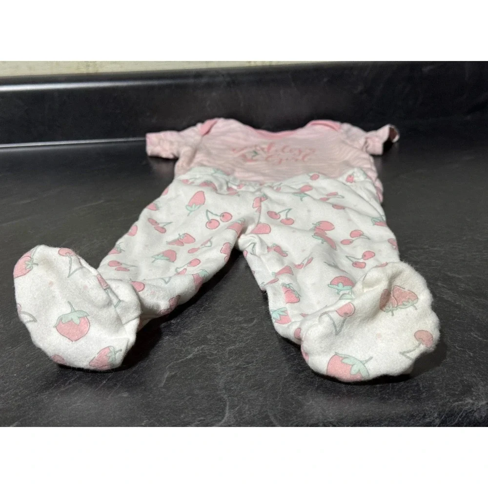 Kyle & Deena Baby Girl 6-9M Daddy's Girl Bodysuit Fruit-Print Footed Pants Cute